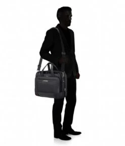 Samsonite Pro Dlx 5 LaptopBailhandle 15.6 Inch Expandable Black -Beroemde Bagage Winkel 106352 1041 6 600