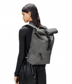Rains Rolltop Rucksack W3 Metallic -Beroemde Bagage Winkel 13320 97 2 600