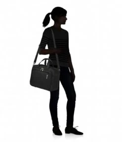 Samsonite Respark Laptop Shoulder Bag Ozone Black -Beroemde Bagage Winkel 143334 7416 2 600