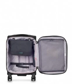 Delsey Helium Dlx 55 Cm 4 Double Wheels Expandable Cabin Trolley Case Black -Beroemde Bagage Winkel 239780100 4 600