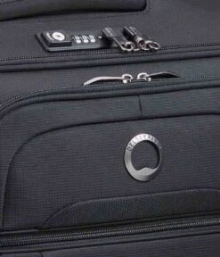 Delsey Helium Dlx 55 Cm 4 Double Wheels Expandable Cabin Trolley Case Black -Beroemde Bagage Winkel 239780100 5 600