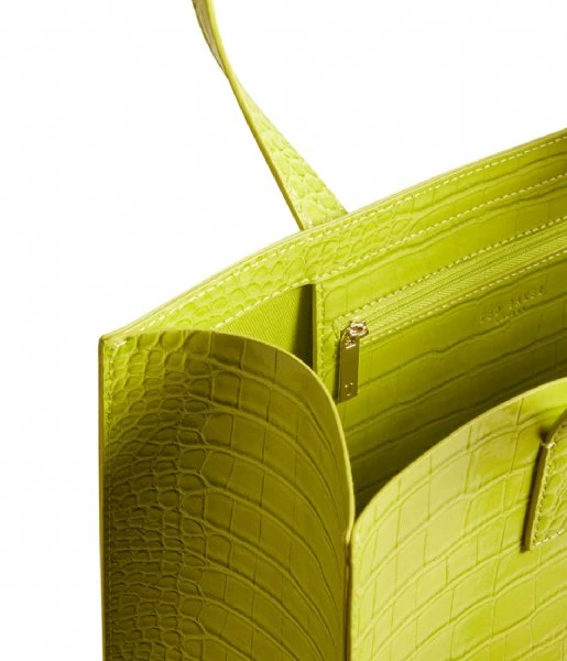 Ted Baker Croccon Imitation Croc Large Icon Bag Lime 7 Ted Baker Croccon Imitation Croc Large Icon Bag Lime - Afbeelding 5