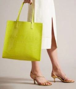 Ted Baker Croccon Imitation Croc Large Icon Bag Lime 13 Ted Baker Croccon Imitation Croc Large Icon Bag Lime -Beroemde Bagage Winkel 253518 32 6 600