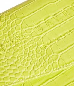 Ted Baker Crocey Croc Detail Debossed Envelope Pouch Lime -Beroemde Bagage Winkel 253578 32 5 600