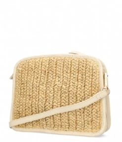 Fred De La Bretonière FRB0457 Crossbody Paper Raffia S White Sand -Beroemde Bagage Winkel 261010318 3037 4 600