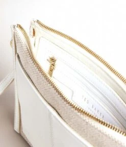 Ted Baker Aksia Canvas Crossbody Bag Ecru -Beroemde Bagage Winkel 267354 Ecru 5 600