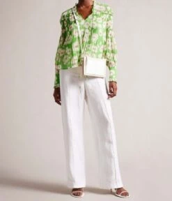 Ted Baker Aksia Canvas Crossbody Bag Ecru -Beroemde Bagage Winkel 267354 Ecru 6 600