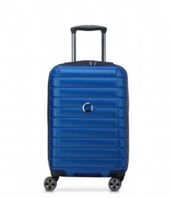 Delsey 4 Double Wheels Expandable Cabin Trolley Case 55cm Blue