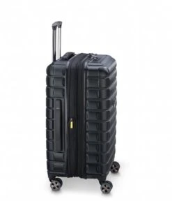 Delsey 4 Double Wheels Expandable Trolley Case 66cm Black -Beroemde Bagage Winkel 287881 Black 3 600