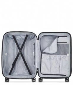 Delsey 4 Double Wheels Expandable Trolley Case 66cm Black -Beroemde Bagage Winkel 287881 Black 5 600