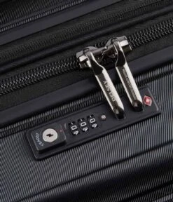 Delsey 4 Double Wheels Expandable Trolley Case 66cm Black -Beroemde Bagage Winkel 287881 Black 6 600