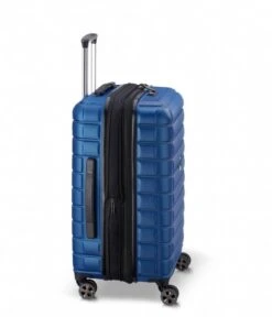 Delsey 4 Double Wheels Expandable Trolley Case 66cm Blue -Beroemde Bagage Winkel 287881 Blue 3 600