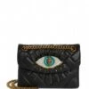 KURT GEIGER Leather Mini Kensington Eye Black Leather -Beroemde Bagage Winkel 2886700109 600