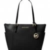 Michael Kors Jet Set Item EW Top Zip Tote Black & Gold Colored Hardware -Beroemde Bagage Winkel 30F2GTTT8L 0001 1 600