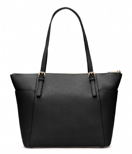 Michael Kors Jet Set Item EW Top Zip Tote Black & Gold Colored Hardware 6 Michael Kors Jet Set Item EW Top Zip Tote Black & Gold Colored Hardware - Afbeelding 4