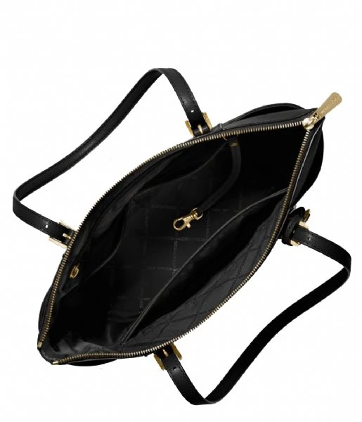 Michael Kors Jet Set Item EW Top Zip Tote Black & Gold Colored Hardware 7 Michael Kors Jet Set Item EW Top Zip Tote Black & Gold Colored Hardware - Afbeelding 5