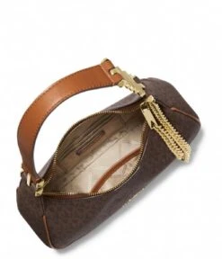 Michael Kors Piper Small Pouchette Brown/Acorn -Beroemde Bagage Winkel 32F2GP1C1B 252 3 600