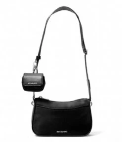 Michael Kors Medium Topzip Pouch Crossbody With Strap Black