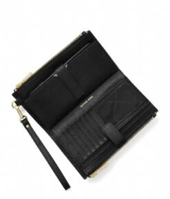 Michael Kors Jet Set Double Zip Wristlet Black & Gold Colored Hardware -Beroemde Bagage Winkel 34F9GAFW4L 001 4 600