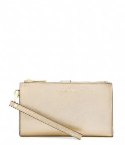 Michael Kors Jet Set Double Zip Wristlet Pale Gold