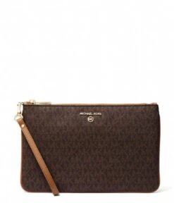 Michael Kors Large Tz Wristlet Brn Acorn