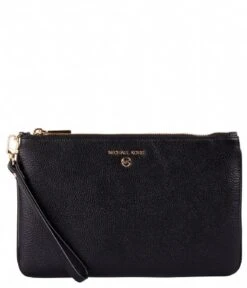 Michael Kors Jet Set Charm Large Top Zip Wristlet Black