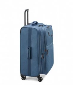 Delsey 4 Double Wheels Expandable Trolley Case 69cm Blue -Beroemde Bagage Winkel 381381 Blue 3 600