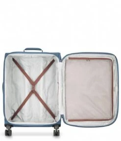 Delsey 4 Double Wheels Expandable Trolley Case 69cm Blue -Beroemde Bagage Winkel 381381 Blue 5 600