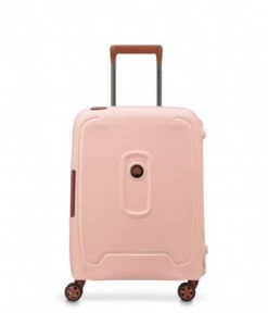 Delsey Moncey 55 Cm Slim 4 Double Wheels Cabin Trolley Case Pink
