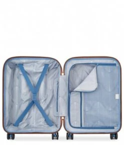 Delsey 4 Double Wheels Cabin Slim Trolley Case 55cm Blue Ciel -Beroemde Bagage Winkel 385980 Blue Ciel 4 600