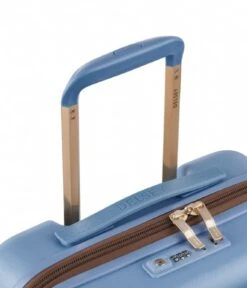 Delsey 4 Double Wheels Cabin Slim Trolley Case 55cm Blue Ciel -Beroemde Bagage Winkel 385980 Blue Ciel 5 600