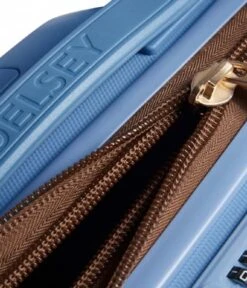 Delsey 4 Double Wheels Cabin Slim Trolley Case 55cm Blue Ciel -Beroemde Bagage Winkel 385980 Blue Ciel 6 600