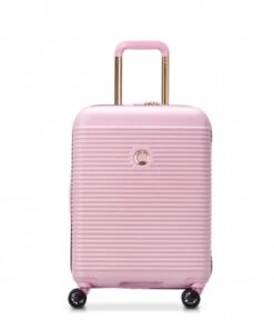 Delsey 4 Double Wheels Cabin Slim Trolley Case 55cm Pink