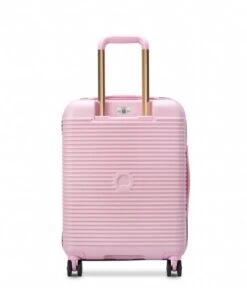 Delsey 4 Double Wheels Cabin Slim Trolley Case 55cm Pink -Beroemde Bagage Winkel 385980 Pink 3 600