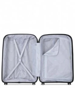 Delsey 4 Double Wheels Trolley Case 76cm Black -Beroemde Bagage Winkel 386182 Black 4 600