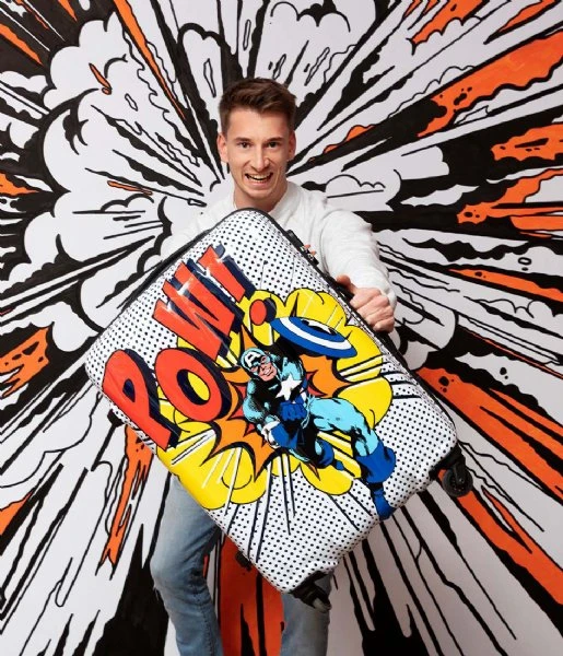 American Tourister Marvel Legends Spinner 75/28 Alfatwist Captain America Pop Art 4 American Tourister Marvel Legends Spinner 75/28 Alfatwist Captain America Pop Art - Afbeelding 2