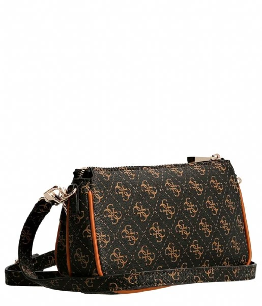 Guess Kasinta Double Zip Pouch Brown/Cognac 4 Guess Kasinta Double Zip Pouch Brown/Cognac - Afbeelding 2