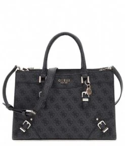 Guess Didi Society Satchel Coal Logo