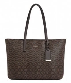 Calvin Klein Ck Must Shopper Md - Pu Mono Brown Mono