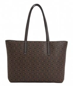 Calvin Klein Ck Must Shopper Md - Pu Mono Brown Mono -Beroemde Bagage Winkel K60K6109230HD 3 600