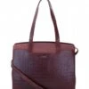 Classy Croc Cacao -Beroemde Bagage Winkel LOULOU 04LAPTOPBAG Classy Croc cacao 1 600