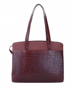 Classy Croc Cacao -Beroemde Bagage Winkel LOULOU 04LAPTOPBAG Classy Croc cacao 4 600