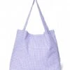 Checked Cotton Mom Bag Lilac -Beroemde Bagage Winkel LilacCheckedCottonMomBag lilac 1 600