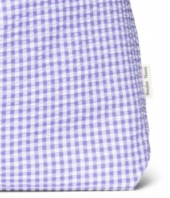 Checked Cotton Mom Bag Lilac -Beroemde Bagage Winkel LilacCheckedCottonMomBag lilac 5 600