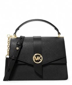 Michael Kors Greenwich Medium Th Satchel Black