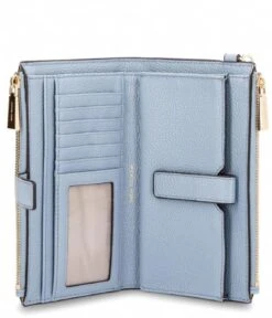 Michael Kors Jet Set Double Zip Wristlet Pale Blue -Beroemde Bagage Winkel Michael Kors 34F9GAFW4L 487 3 600
