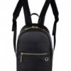 Backpack Kiwi Black -Beroemde Bagage Winkel TheLittleGreenBag Kiwi rugzak black backpack front 600