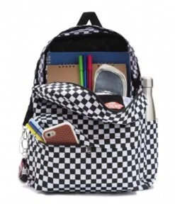 Vans Old Skool Check Backpack Black/White -Beroemde Bagage Winkel Vans VN0A5KHRY281 5 600