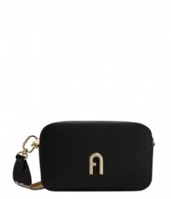 Furla Primula Mini Crossbody Webbing Nero Corda Naturale