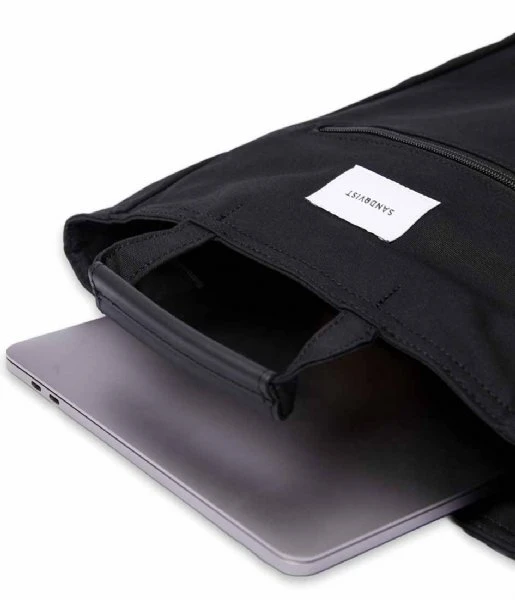 Sandqvist Backpack Tony 13 Inch Black 5 Sandqvist Backpack Tony 13 Inch Black - Afbeelding 3